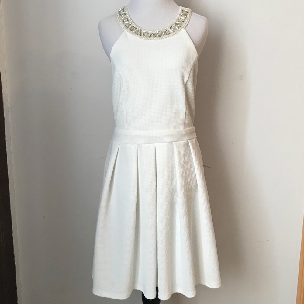 Francesca’s Jaclyn Embellished White Dress